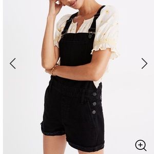 Adirondack Short Overalls Washed Black